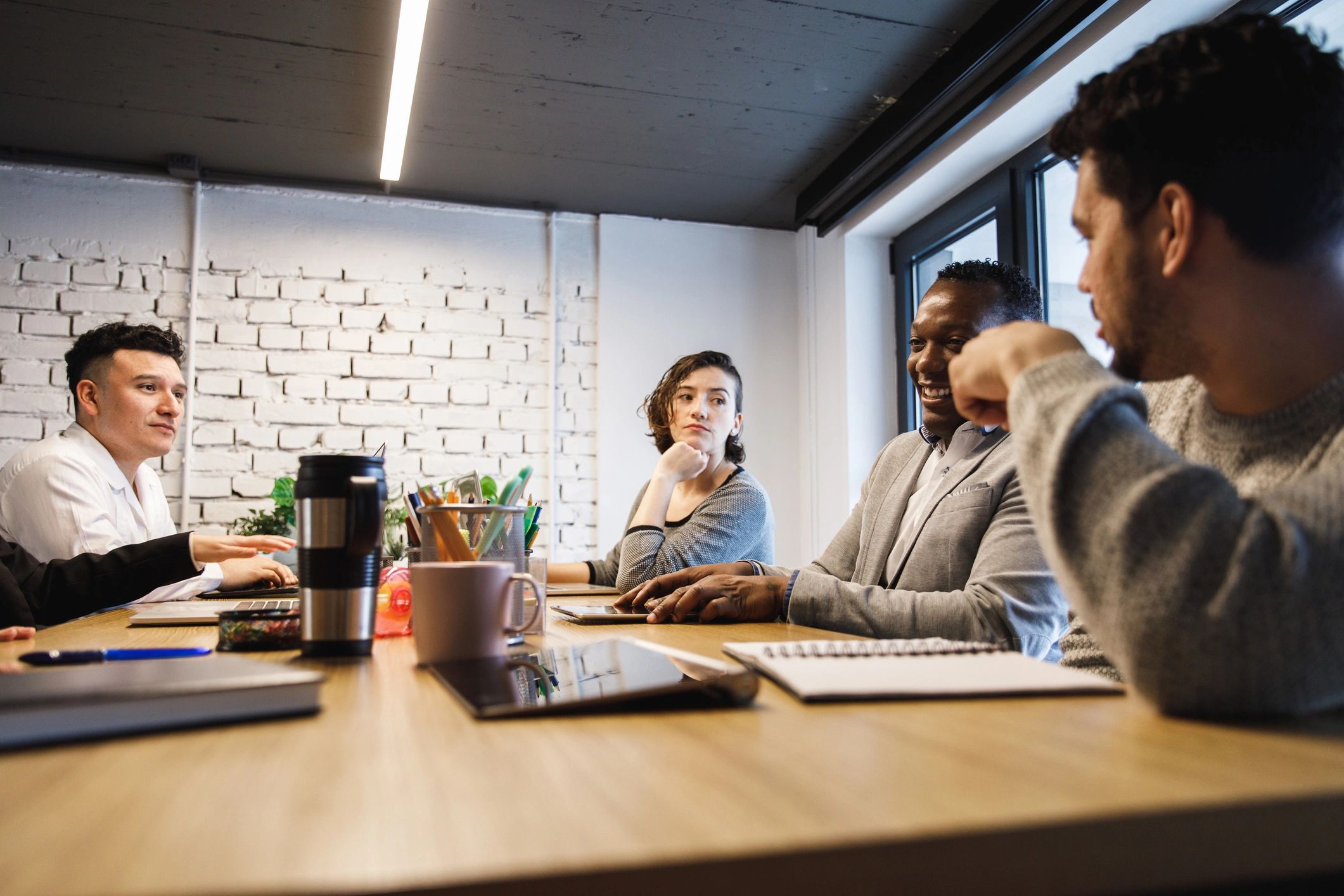Executives in a strategic alignment session